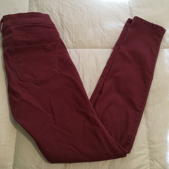 HOLLISTER dark pink jean leggings, size 3R - Picture 2 of 6